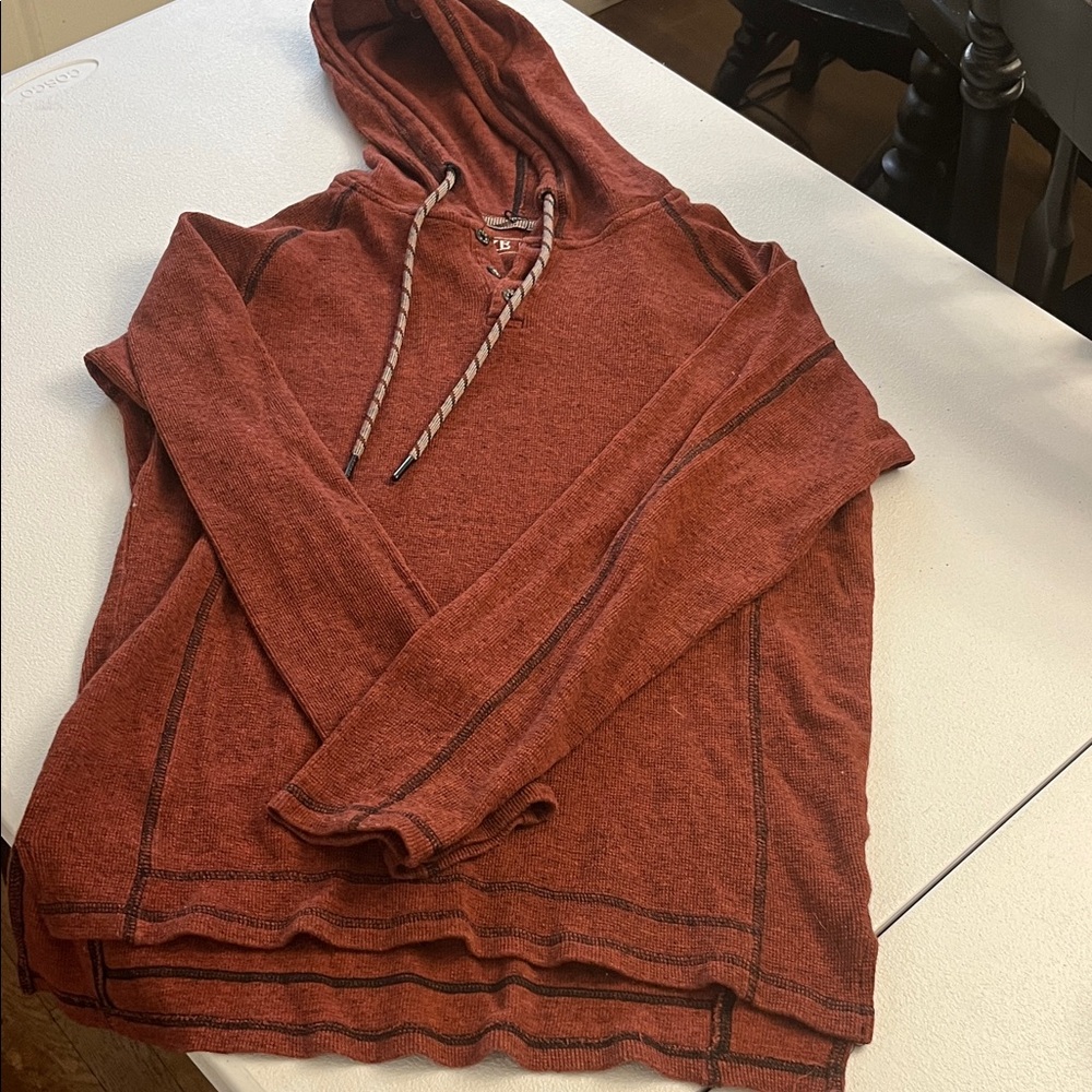BKE Brick Red Hooded Pullover